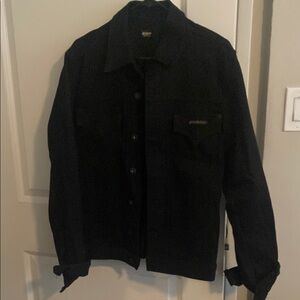 Hudson Jeans Black Lightweight Shirt Jacket Timeless Style